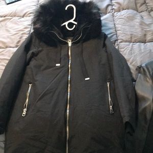 Small Black Zara Hooded Coat